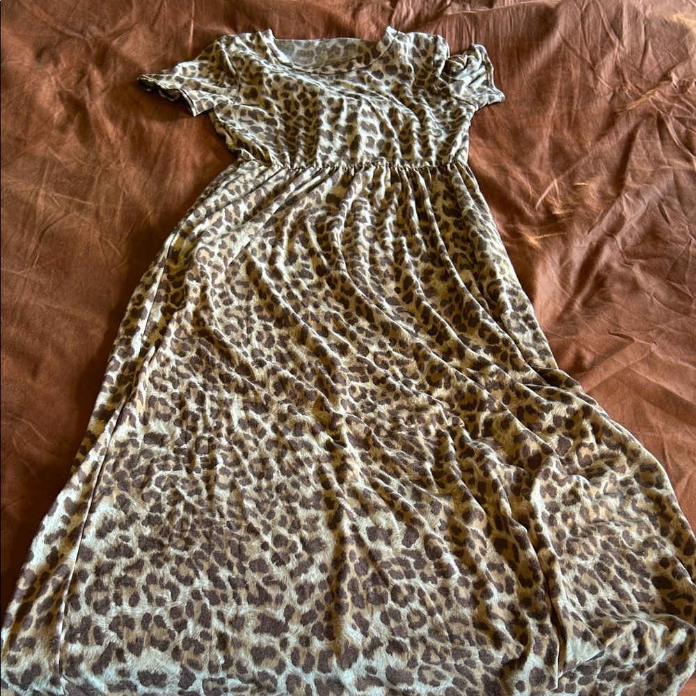 Leopard Print Maxi Dress